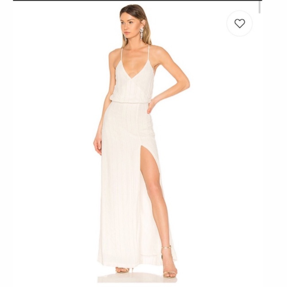 LPA beaded cross back Gown in ivory